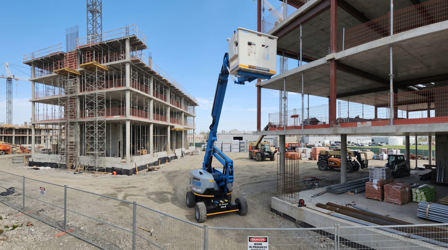 bucket truck construction site 2