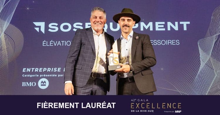 SOSEQUIPMENT remporte le prix Entreprise de distribution au Gala Excellence 2026